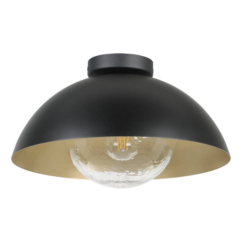 Eglo USA 205816A One Light Semi-Ceiling Mount, Black & Gold