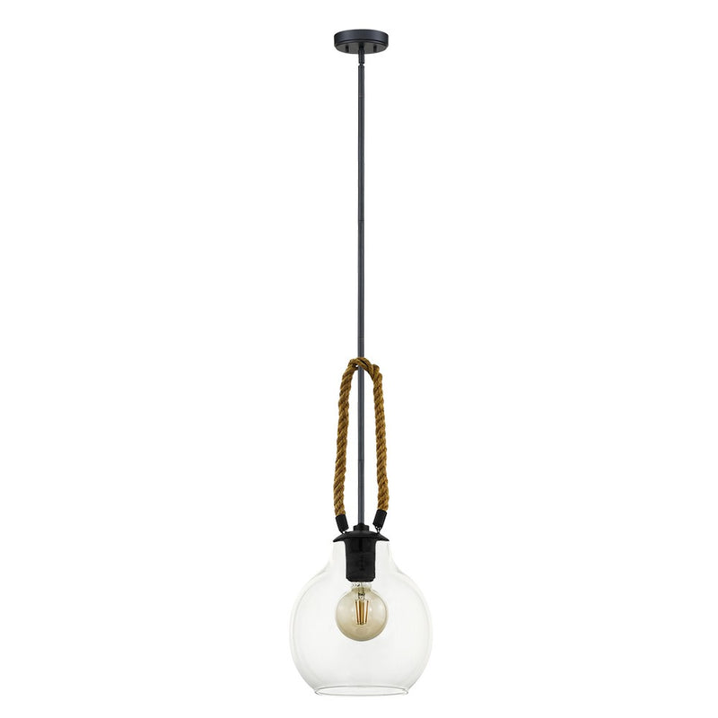 Eglo USA 205844A One Light Pendant, Black