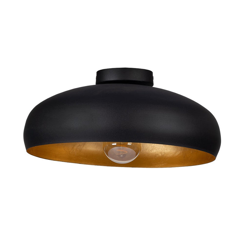 Eglo USA 206014A One Light Ceiling Mount, Black,Gold Leaf
