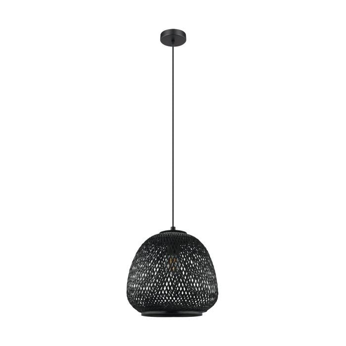 Eglo USA 206015A Three Light Pendant, Black