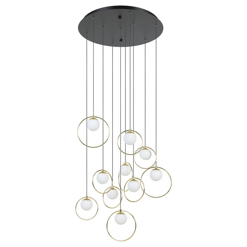 Eglo USA 206084A LED Pendant, Black, Shiny Gold