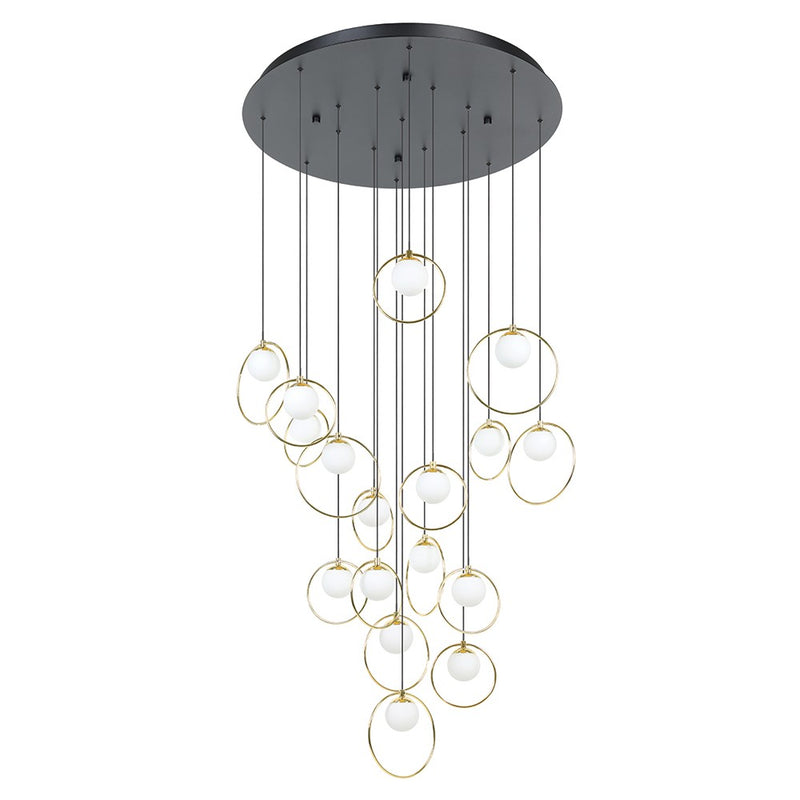 Eglo USA 206113A LED Pendant, Black, Shiny Gold