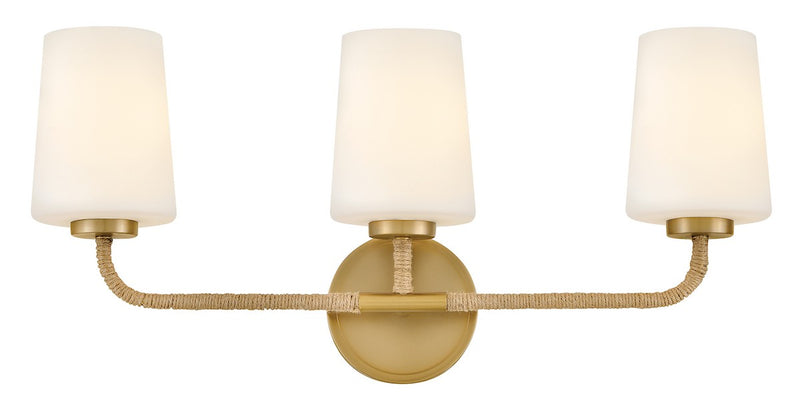 Lark 853453LCB-NAT LED Vanity, Lacquered Brass