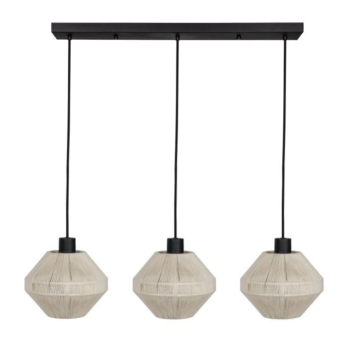 Eglo USA 44001A Three Light Linear Pendant, Black