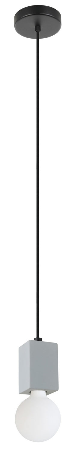 Eglo USA 43597A One Light Pendant, Black & Grey Concrete