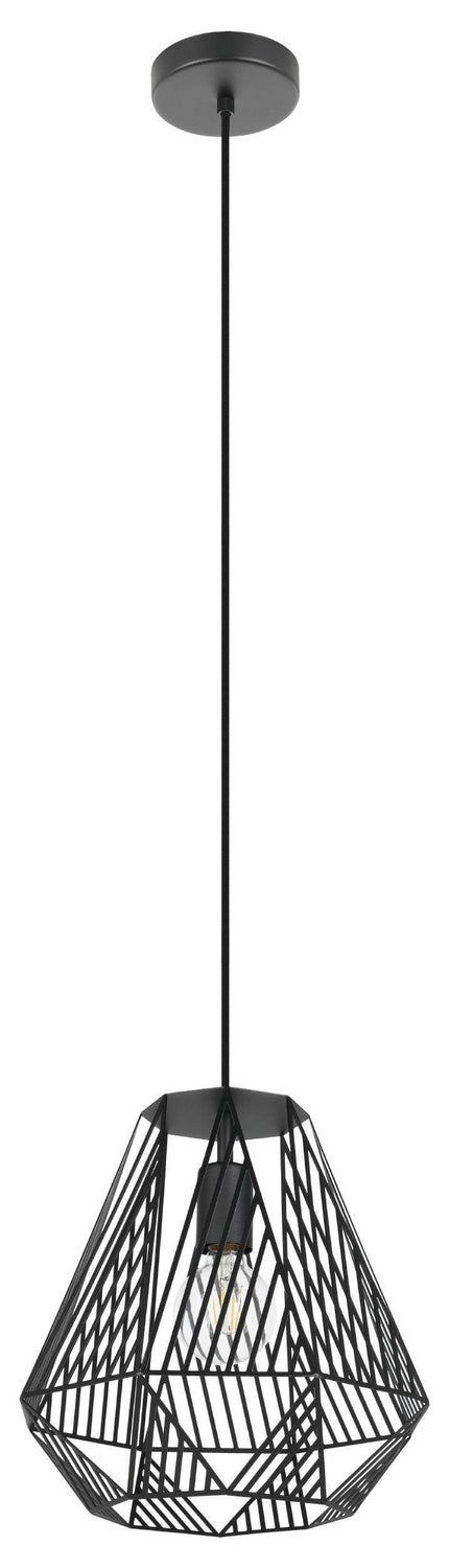 Eglo USA 43692A One Light Pendant, Black