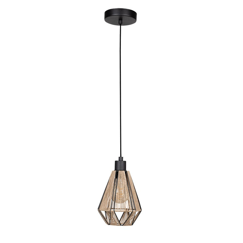 Eglo USA 43776A One Light Pendant, Black