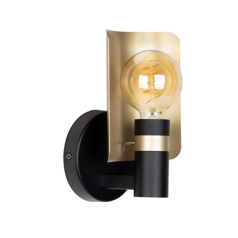 Eglo USA 900375A One Light Wall Sconce, Black & Gold