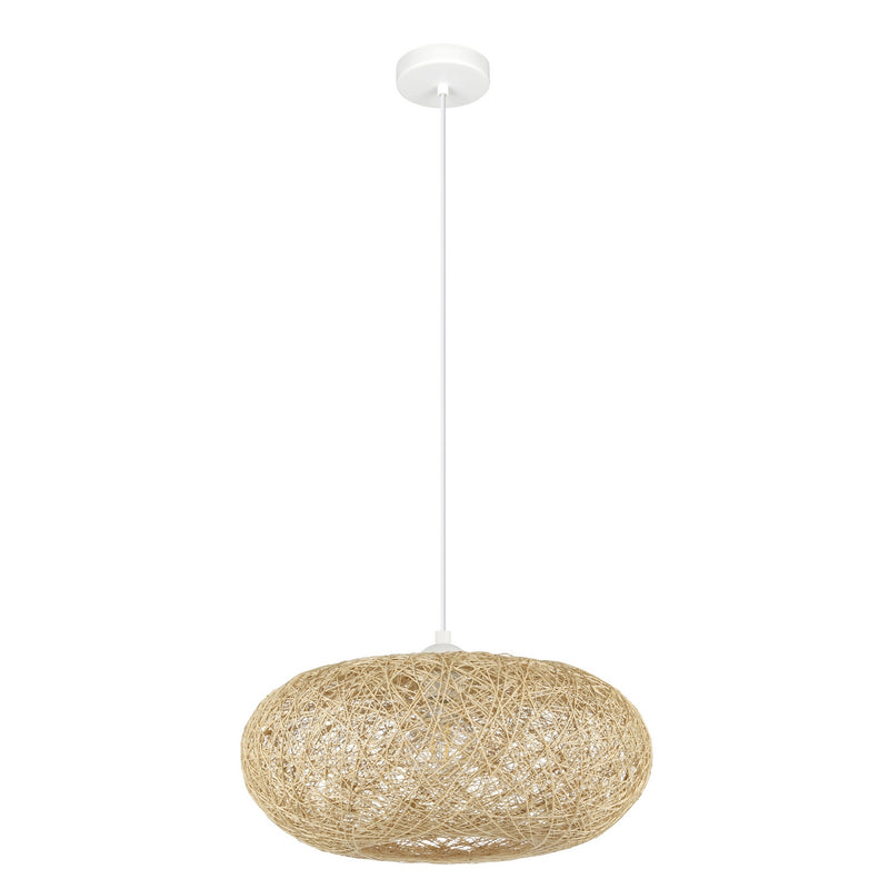 Eglo USA 93374A One Light Pendant, White