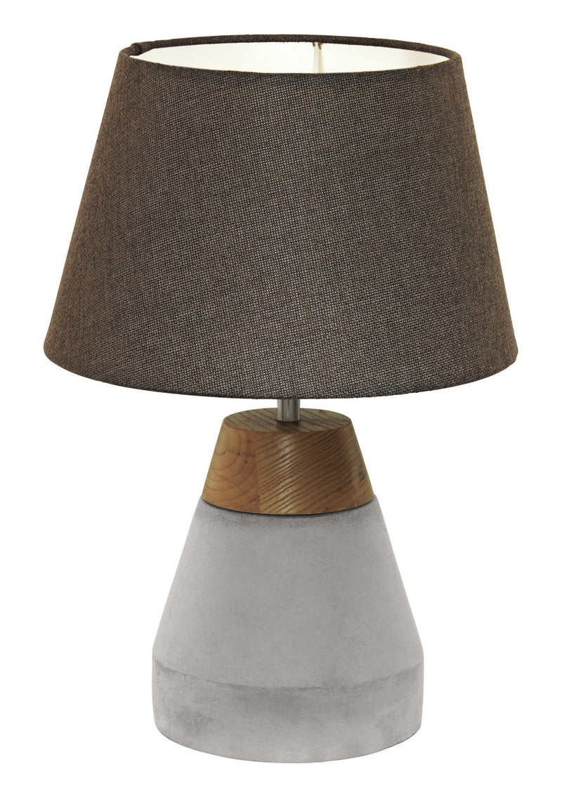 Eglo USA 95527A One Light Table Lamp, Black & Concrete Effect