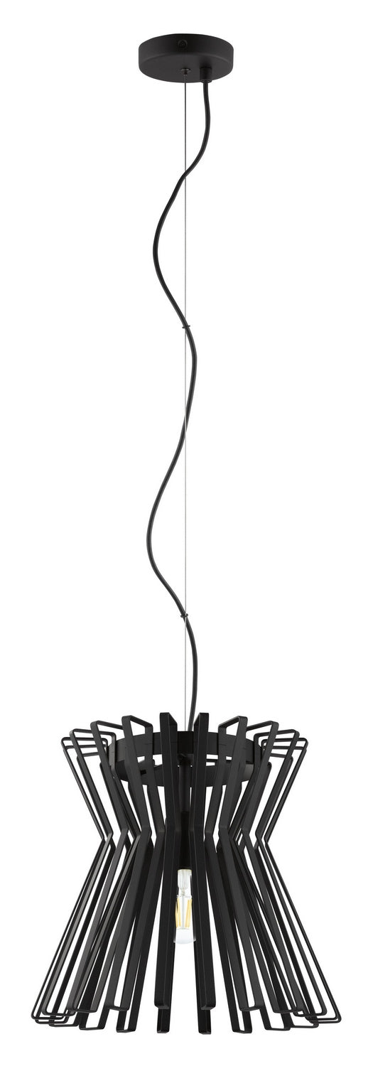 Eglo USA 98076A One Light Pendant, Black
