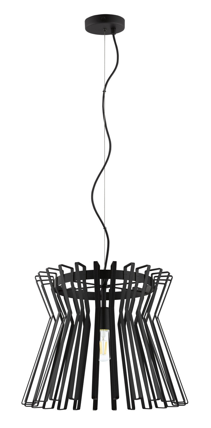 Eglo USA 98077A One Light Pendant, Black