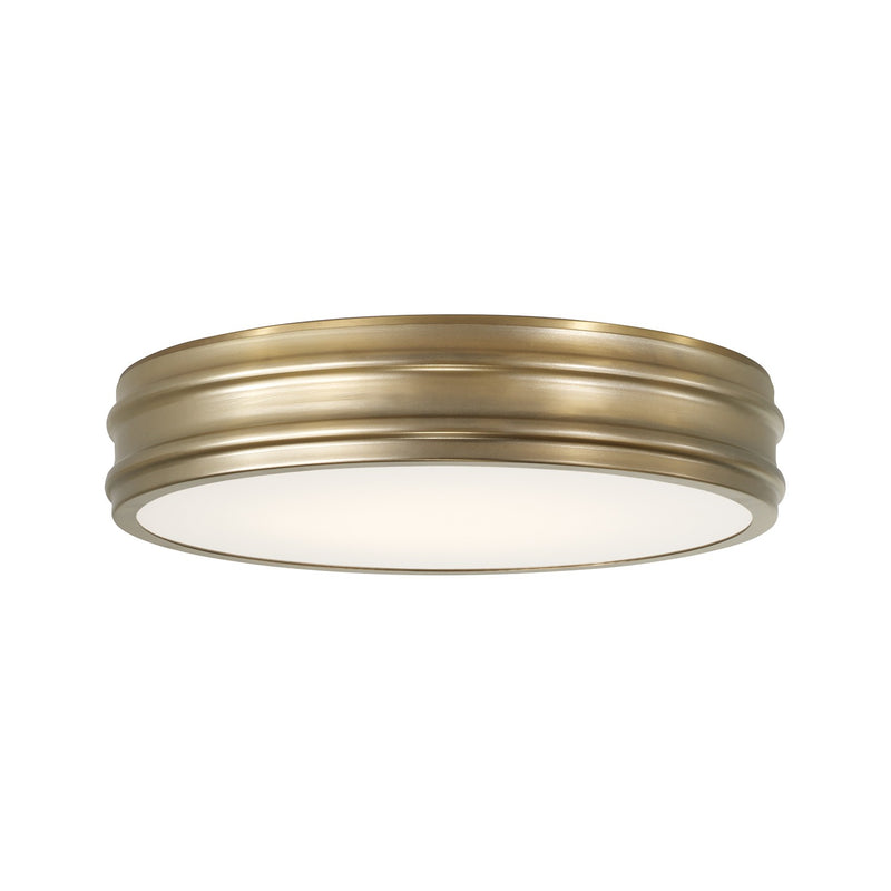 Capital Lighting 261111AD LED Flush Mount, Aged Brass