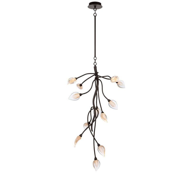 Lib & Co. 12307-043 LED Chandelier, Black with gold accent