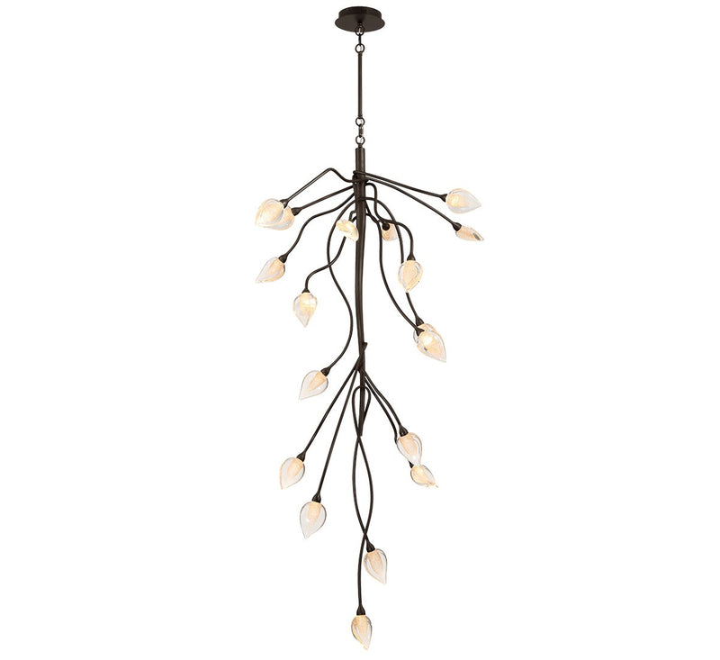 Lib & Co. 12308-043 LED Chandelier, Black with gold accent