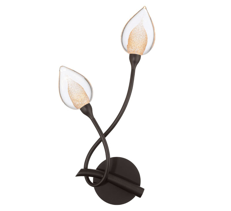 Lib & Co. 12311-043 LED Wall Mount, Black with gold accent