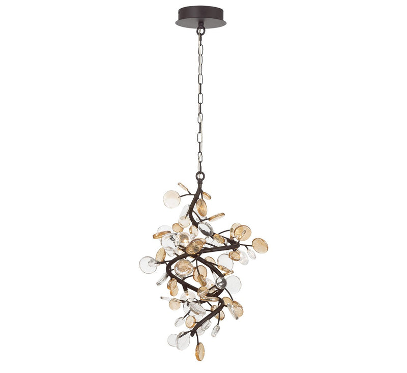 Lib & Co. 12325-043 LED Pendant, Black with gold accent
