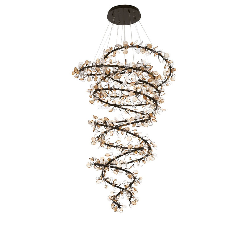 Lib & Co. 12328-043 LED Chandelier, Black with gold accent