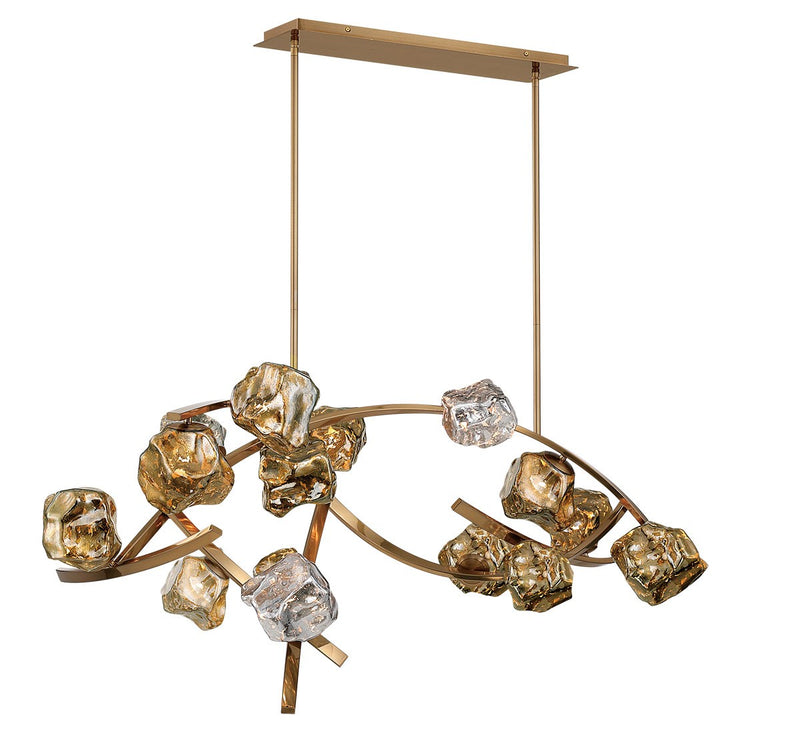 Lib & Co. 12330-037 LED Chandelier, Brushed brass