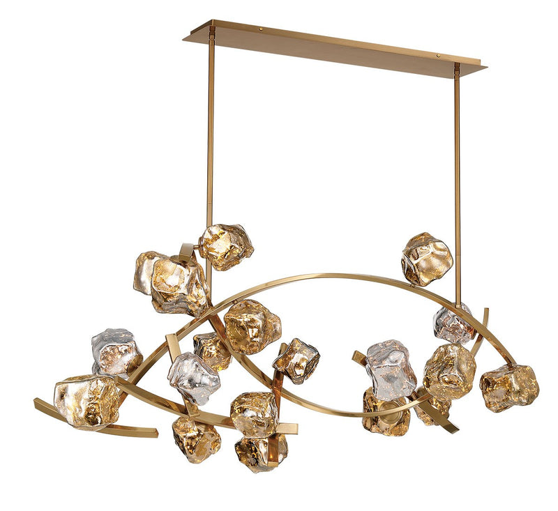 Lib & Co. 12331-037 LED Chandelier, Brushed brass
