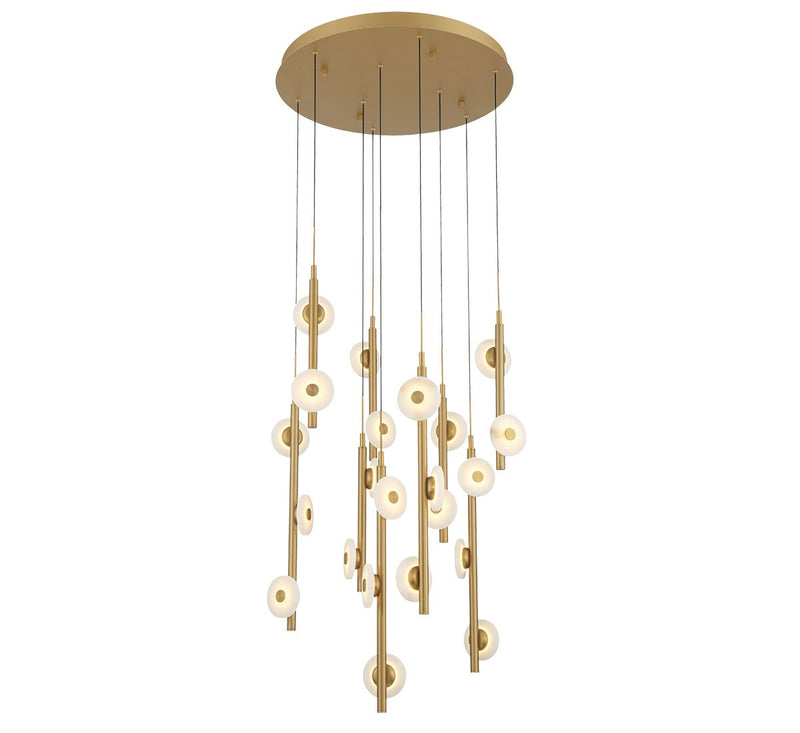 Lib & Co. 12361-030 LED Chandelier, Painted antique brass