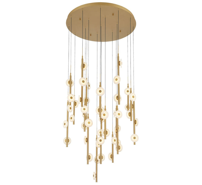 Lib & Co. 12362-030 LED Chandelier, Painted antique brass