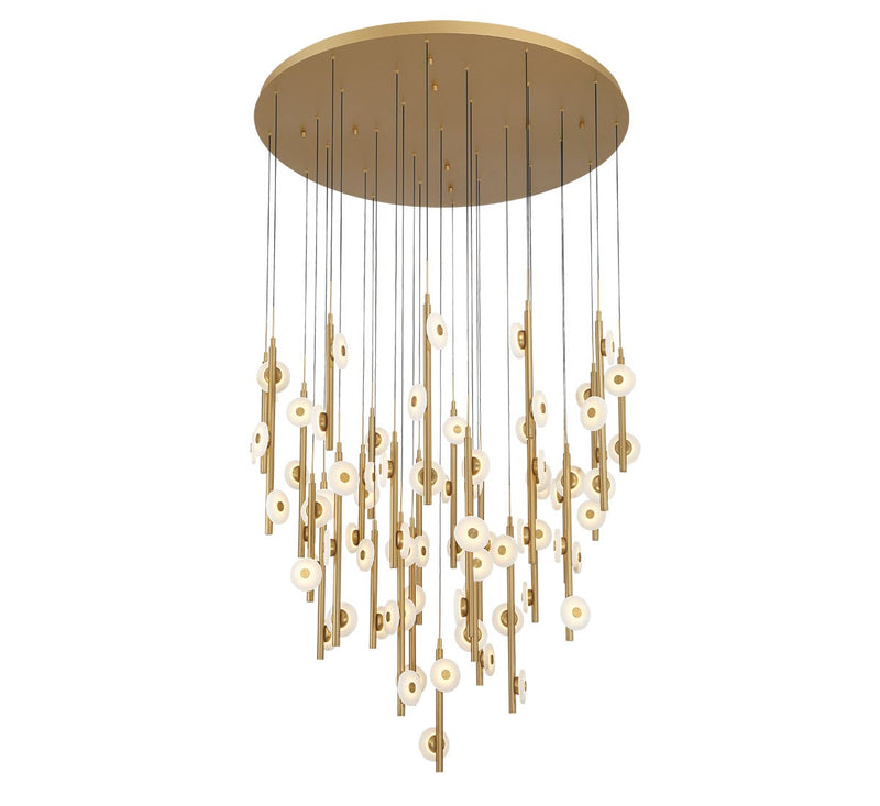 Lib & Co. 12363-030 LED Chandelier, Painted antique brass