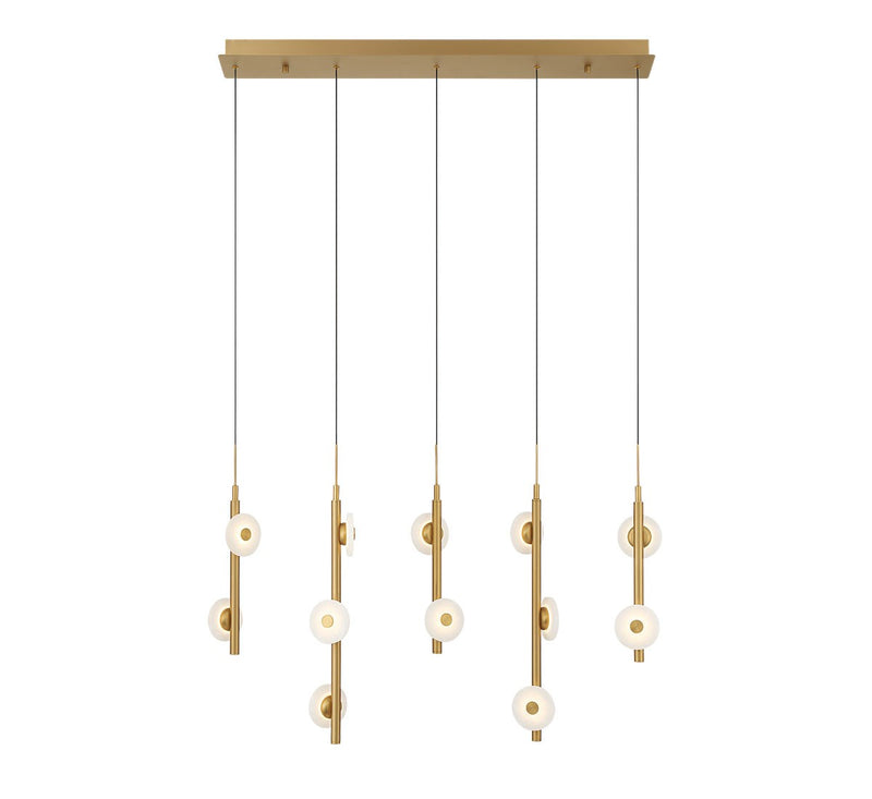 Lib & Co. 12364-030 LED Chandelier, Painted antique brass