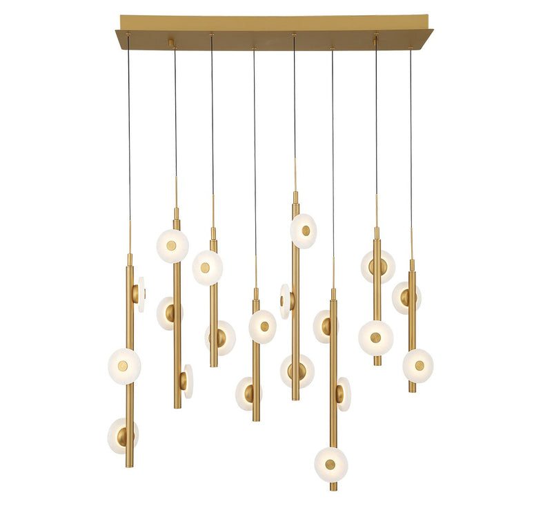 Lib & Co. 12365-030 LED Chandelier, Painted antique brass