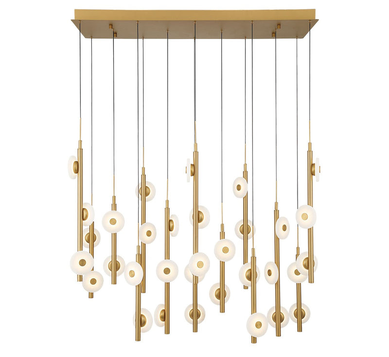 Lib & Co. 12366-030 LED Chandelier, Painted antique brass
