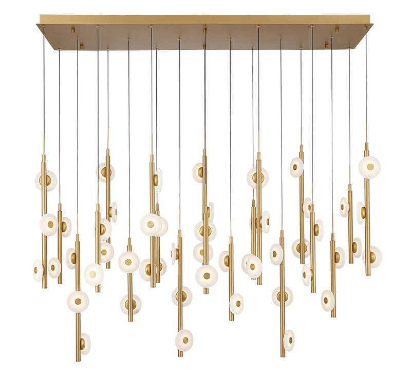 Lib & Co. 12367-030 LED Chandelier, Painted antique brass