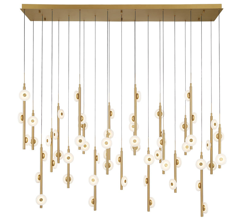 Lib & Co. 12368-030 LED Chandelier, Painted antique brass