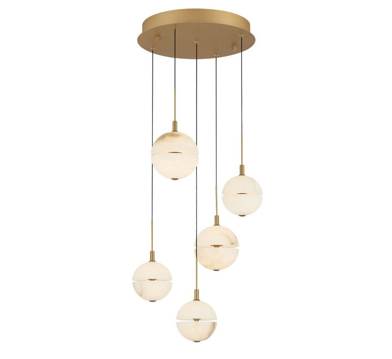 Lib & Co. 12371-030 LED Chandelier, Painted antique brass