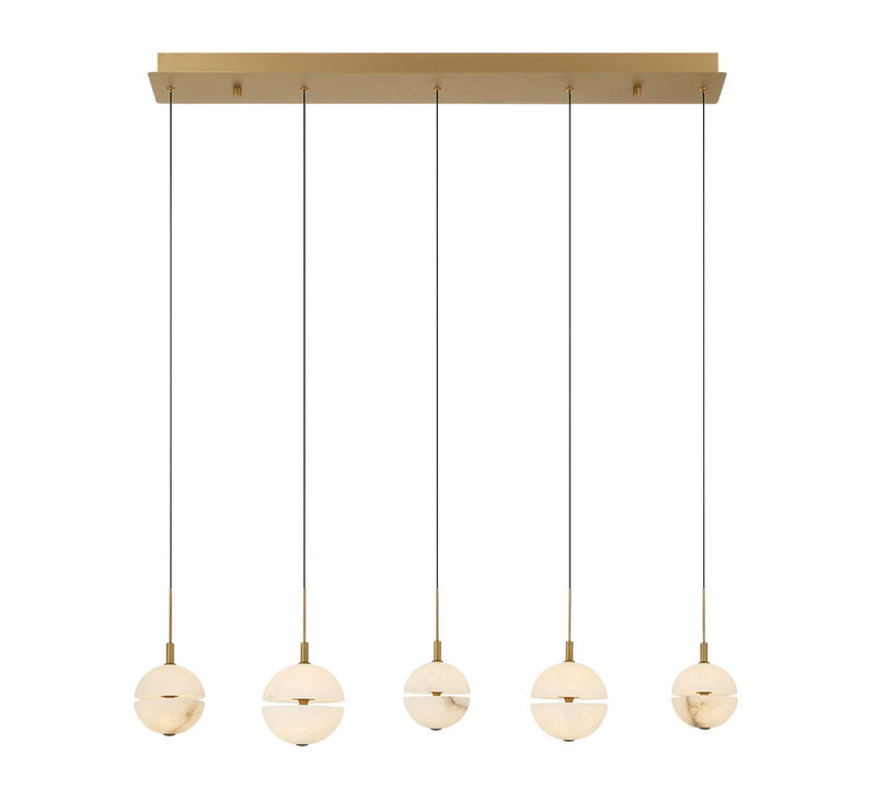 Lib & Co. 12375-030 LED Chandelier, Painted antique brass