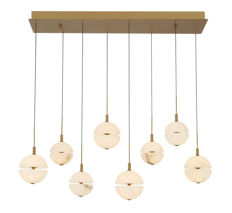 Lib & Co. 12376-030 LED Chandelier, Painted antique brass