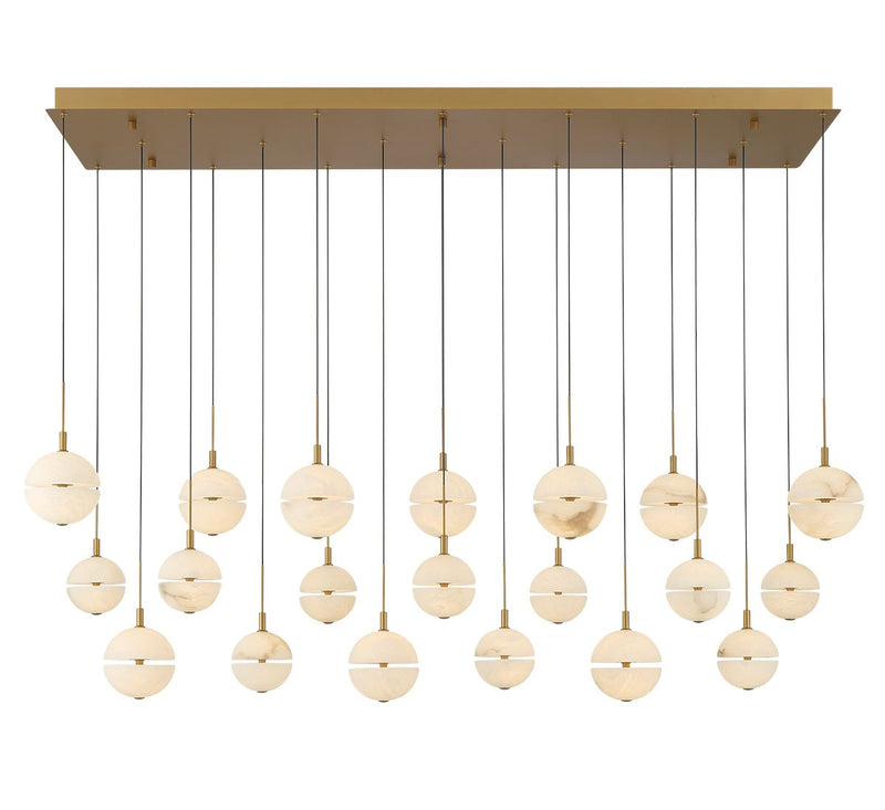 Lib & Co. 12378-030 LED Chandelier, Painted antique brass