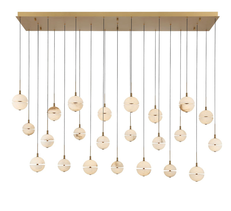 Lib & Co. 12379-030 LED Chandelier, Painted antique brass