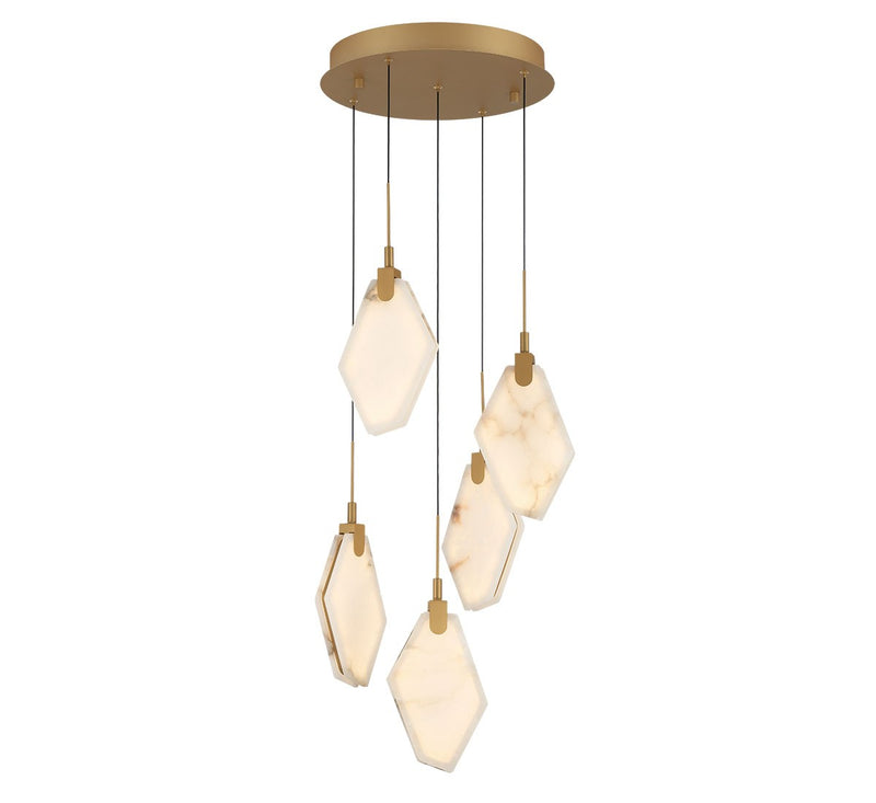 Lib & Co. 12382-030 LED Chandelier, Painted antique brass