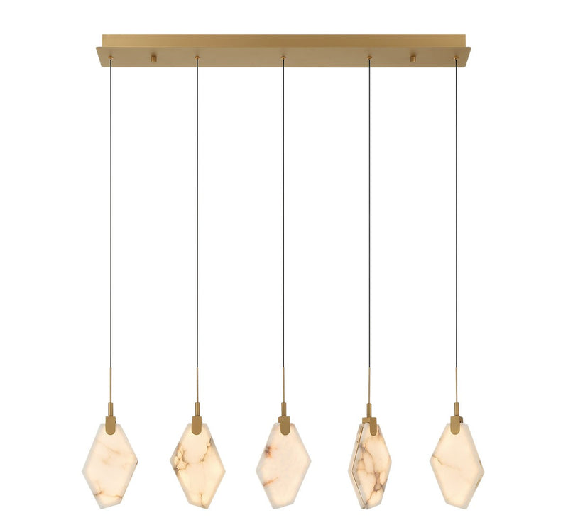 Lib & Co. 12386-030 LED Chandelier, Painted antique brass