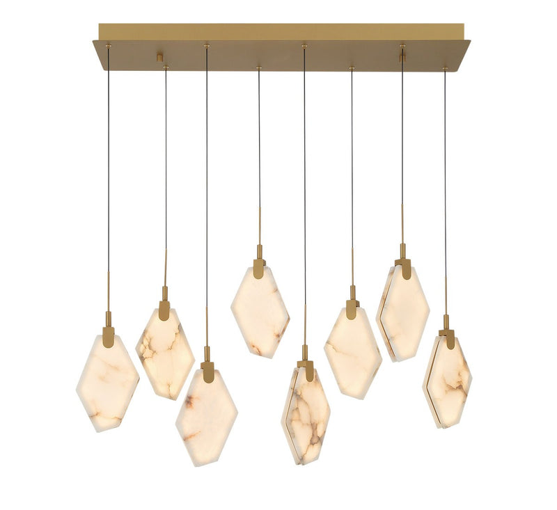 Lib & Co. 12387-030 LED Chandelier, Painted antique brass