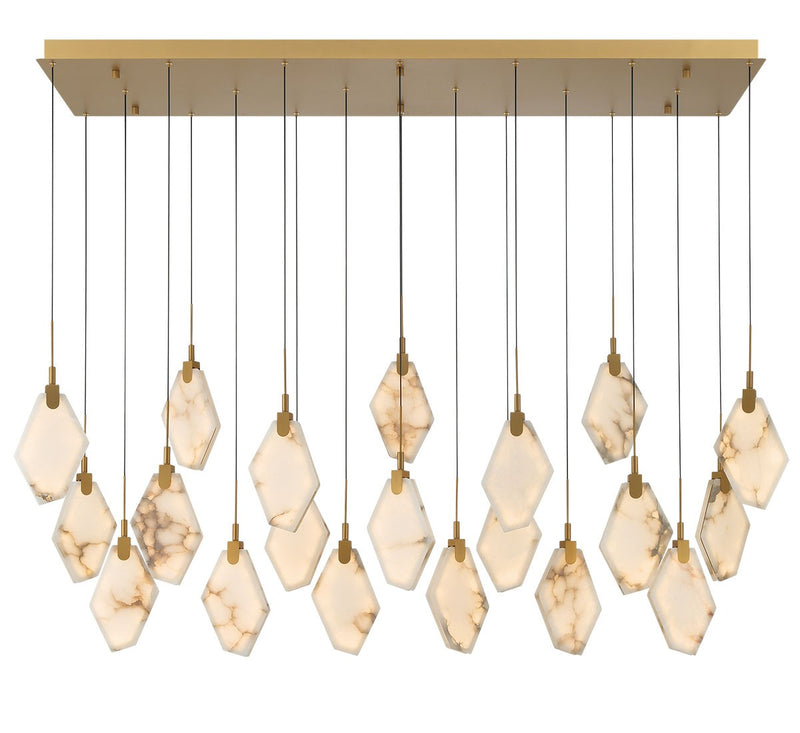 Lib & Co. 12389-030 LED Chandelier, Painted antique brass