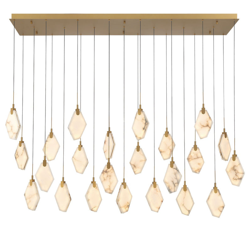 Lib & Co. 12390-030 LED Chandelier, Painted antique brass