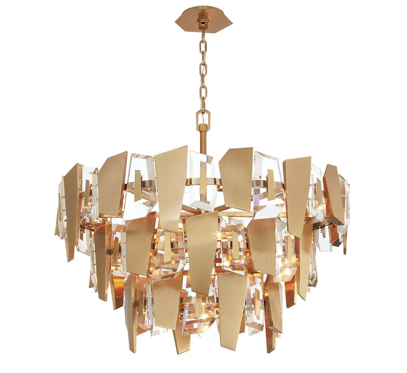 Lib & Co. 12406-037 24 Light Chandelier, Brushed brass