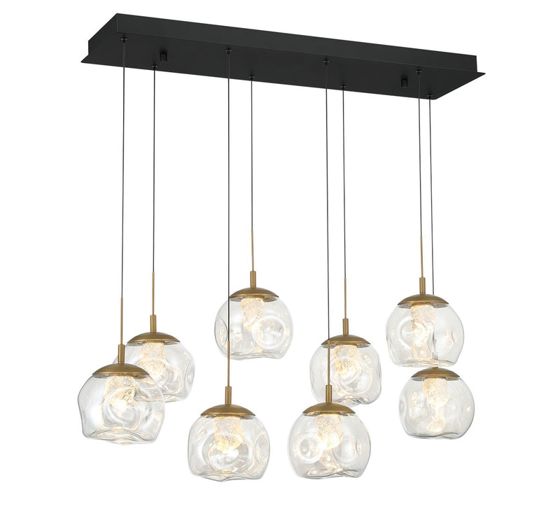 Lib & Co. 12445-02 LED Chandelier, Matte black