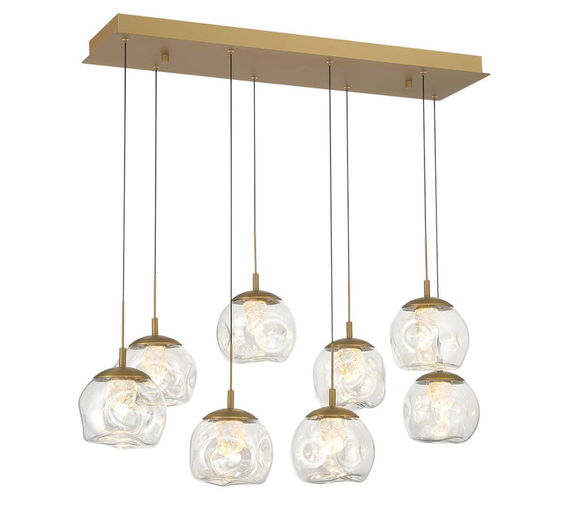 Lib & Co. 12445-030 LED Chandelier, Painted antique brass