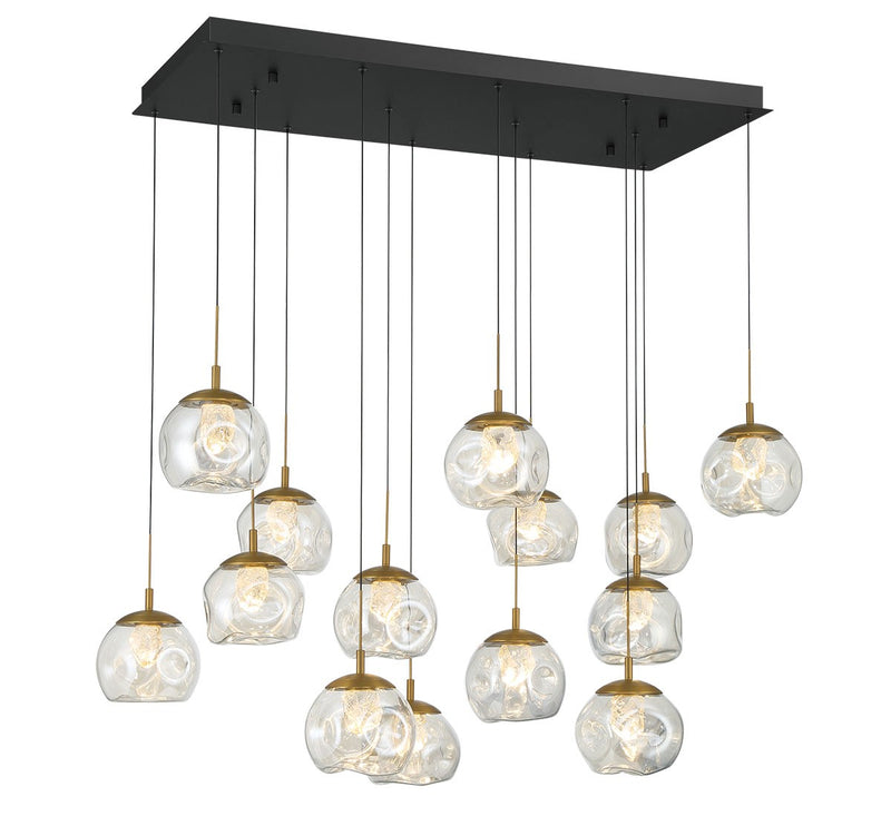 Lib & Co. 12446-02 LED Chandelier, Matte black