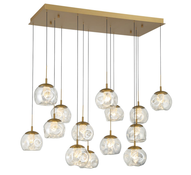Lib & Co. 12446-030 LED Chandelier, Painted antique brass