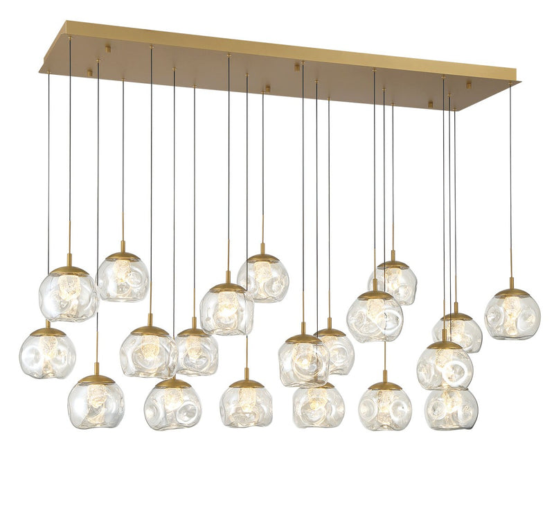 Lib & Co. 12447-030 LED Chandelier, Painted antique brass