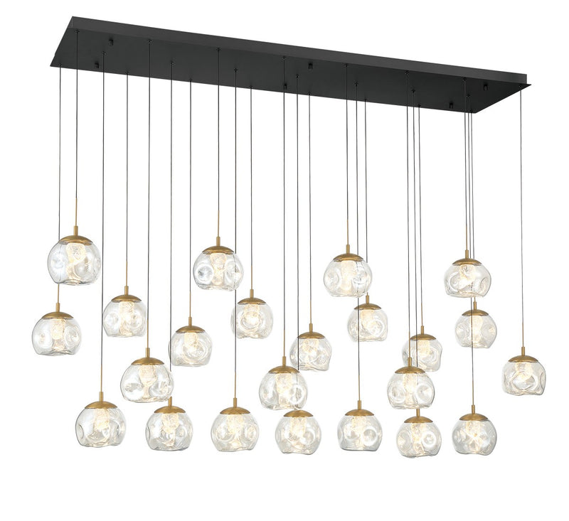 Lib & Co. 12448-02 LED Chandelier, Matte black