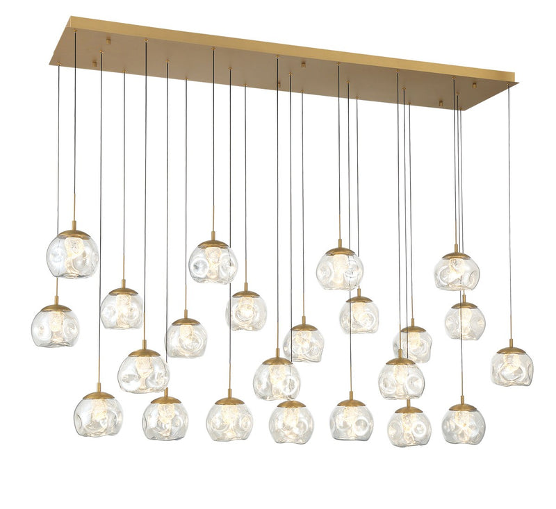 Lib & Co. 12448-030 LED Chandelier, Painted antique brass